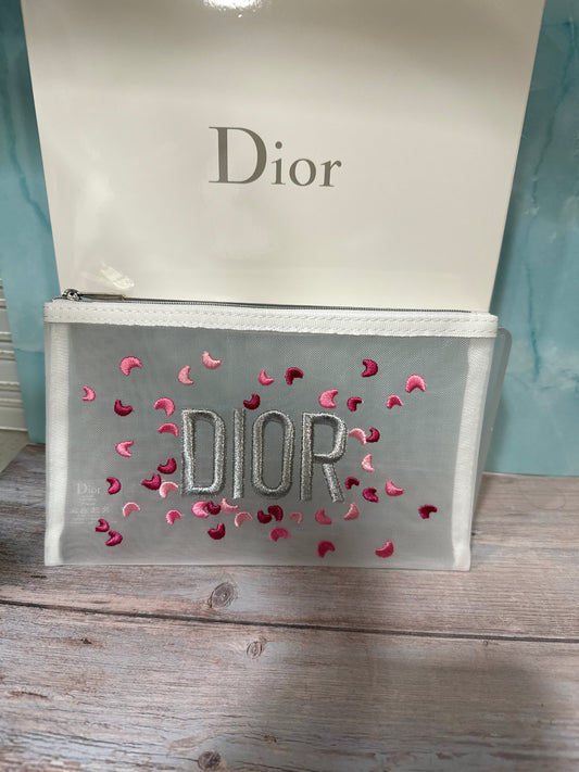 Dior mesh gift with purchase cosmetic bag